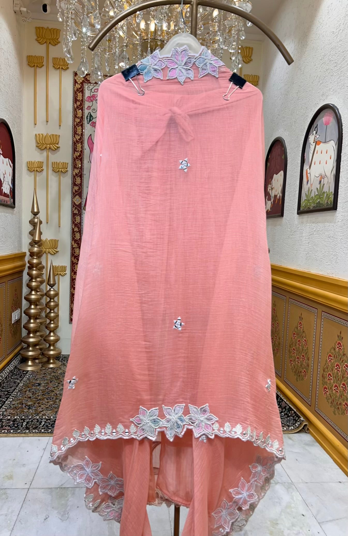 Nazira Mul Aaina Suit (Peach)