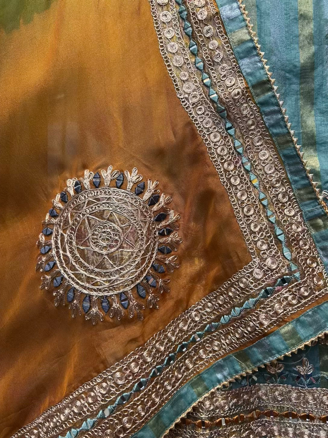Arzoo Organza Suit (Mustard)