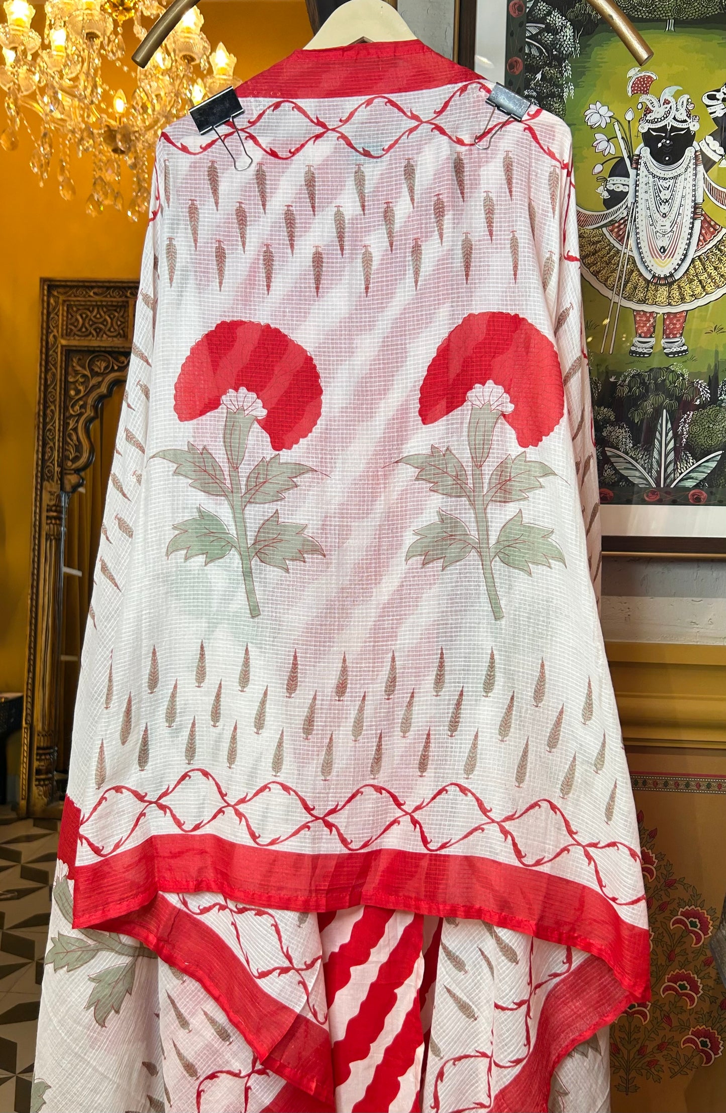 Pehra Cotton Suit (Red)