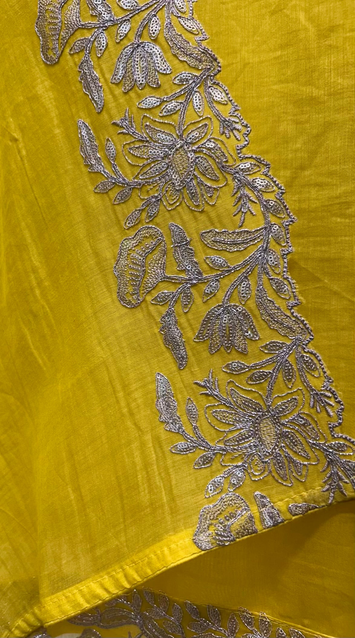 Rajvanya Chanderi Zari Suit (Lemon Yellow)