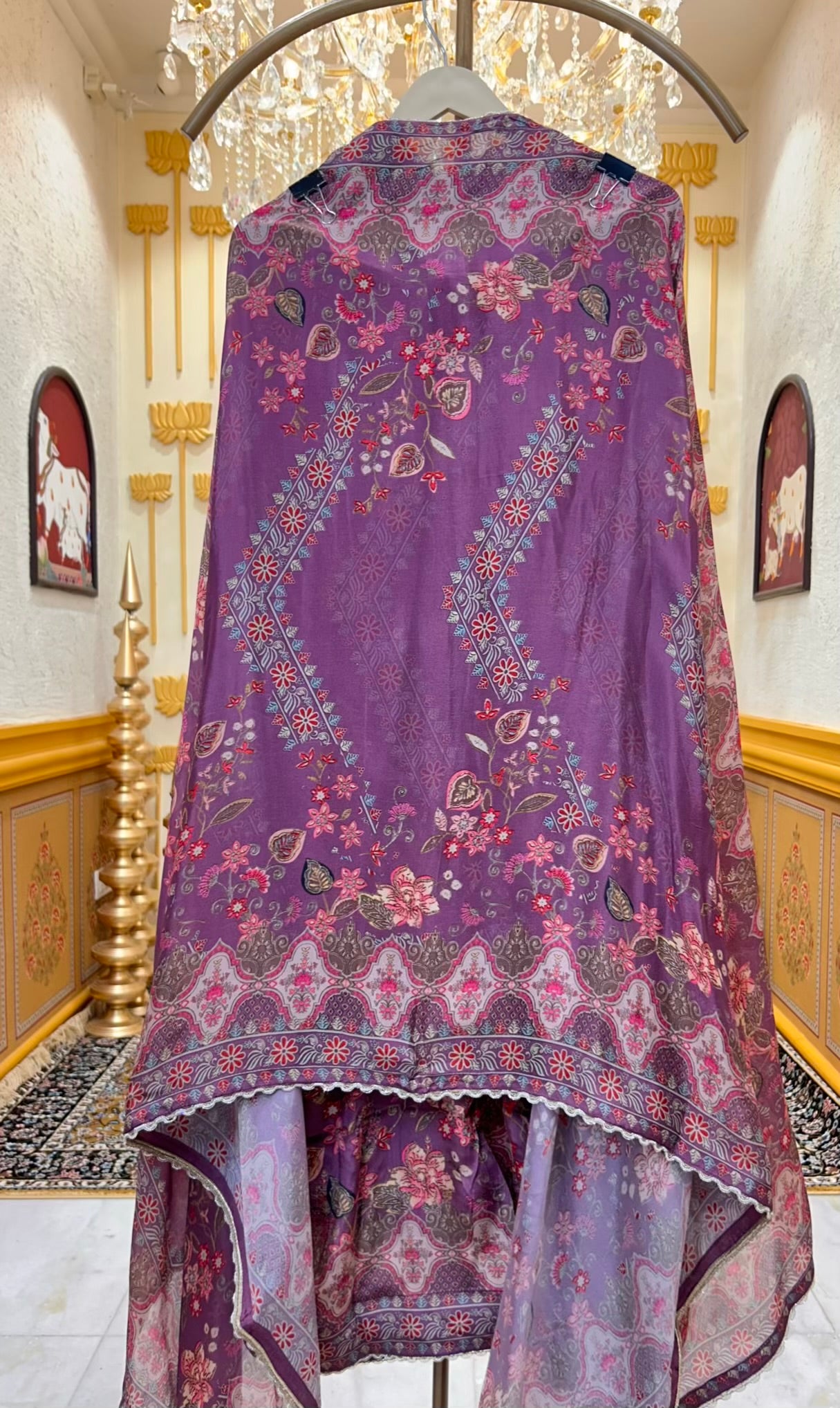 Miraya Digital Printed Suit (Purple)