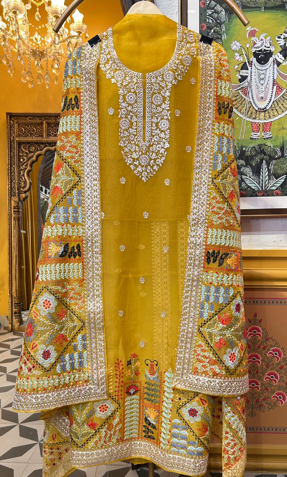 Zuranaya Organza Suit (Yellow)