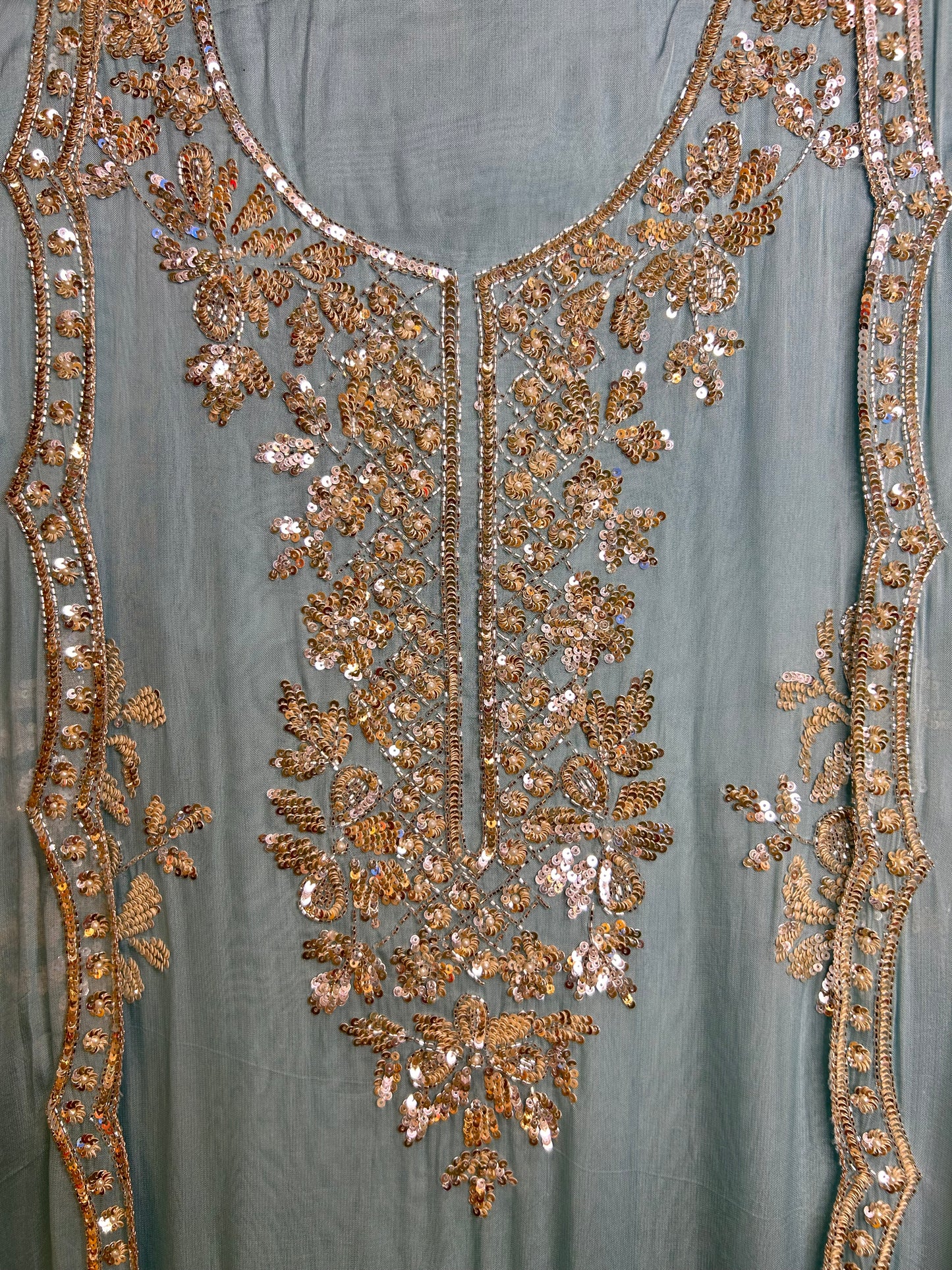 Zeba Organza Suit (Blue)