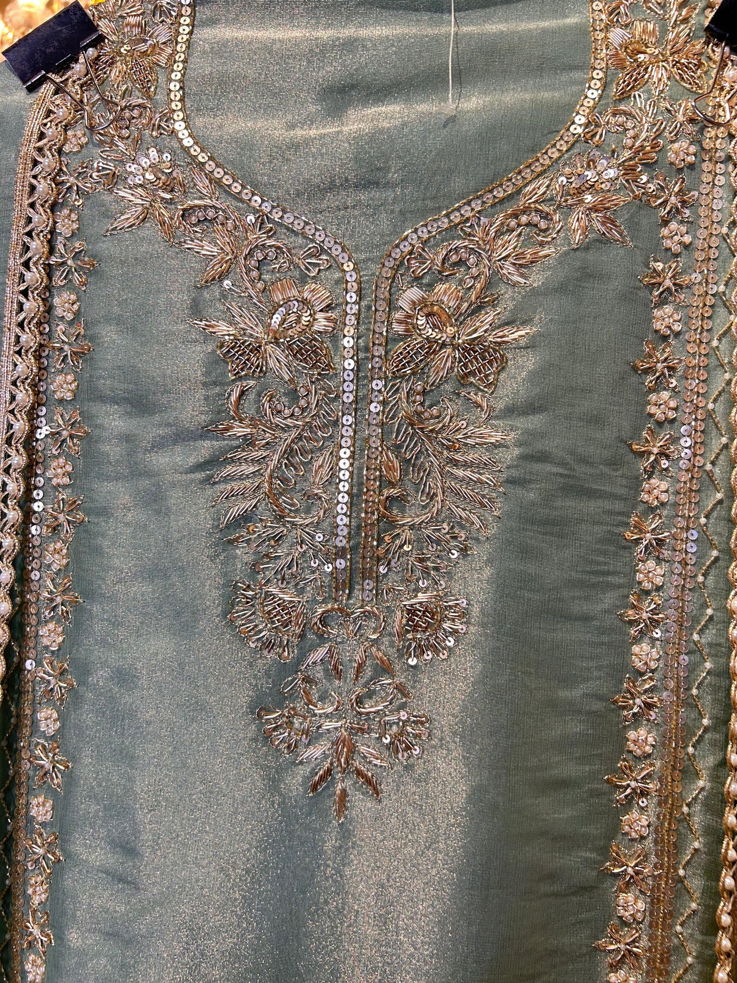 Gulraiz Organza Suit (Green)