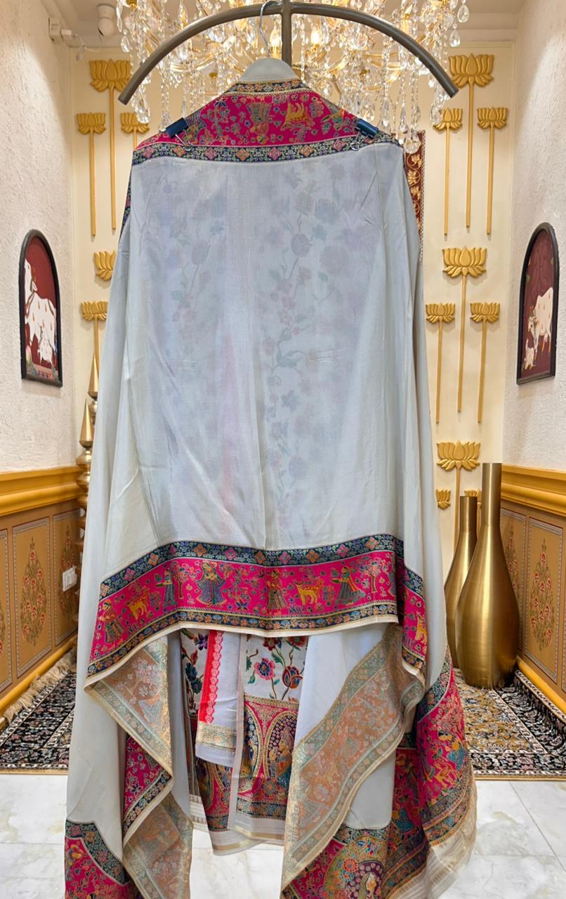 Mehzeen Banarasi Suit (Ivory)