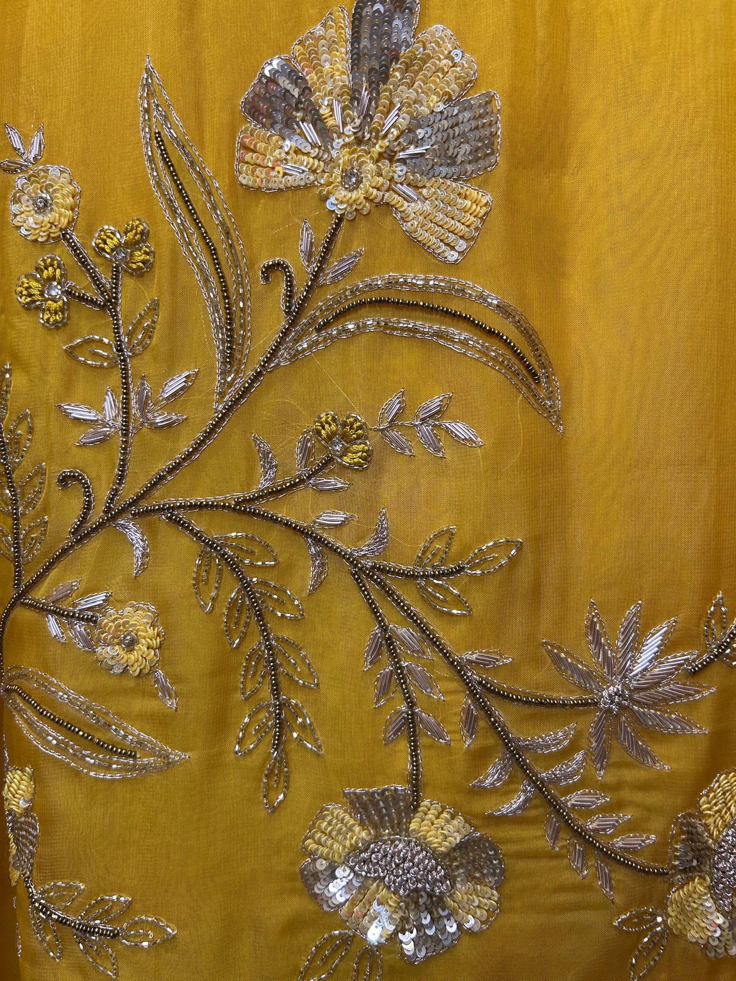 Zewar Organza Suit (Yellow)