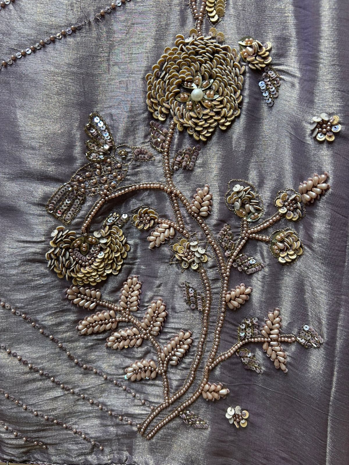 Noorzaan Organza Suit (Grey)