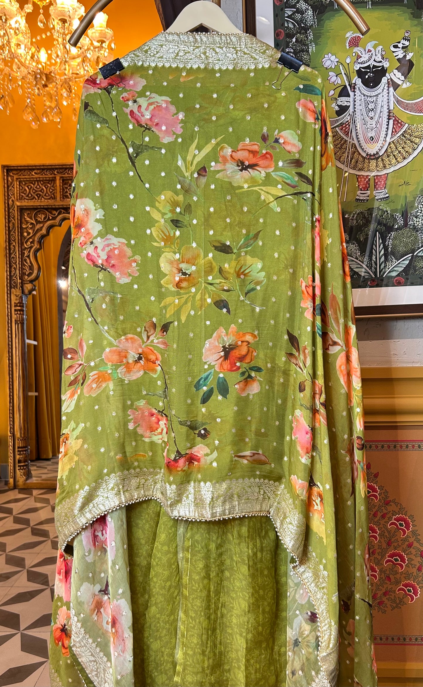 Reeva Organza Suit (Green)