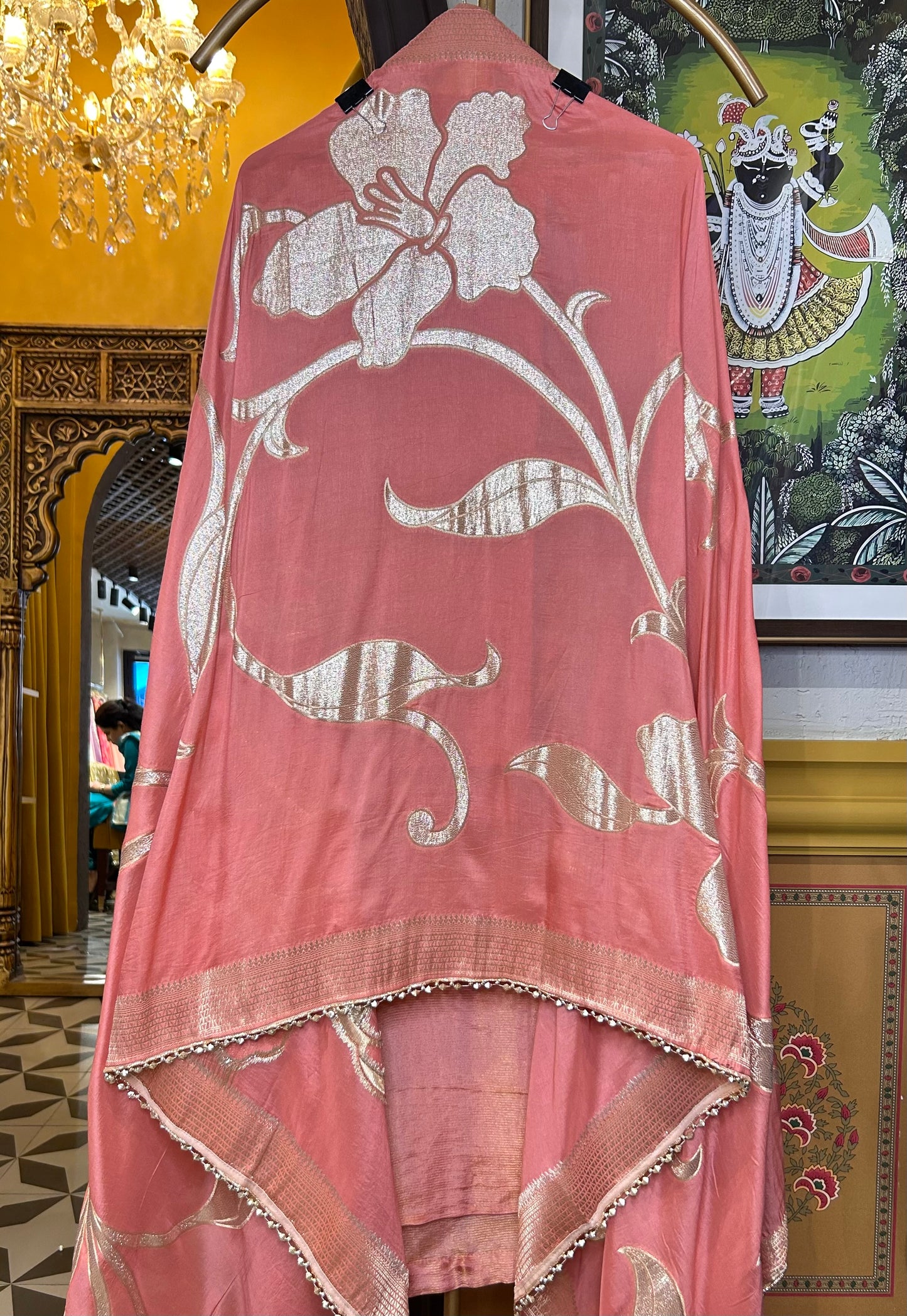 Noorban Organza Suit (Peach)