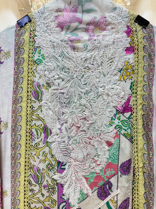 Roshira Printed Muslin Suit