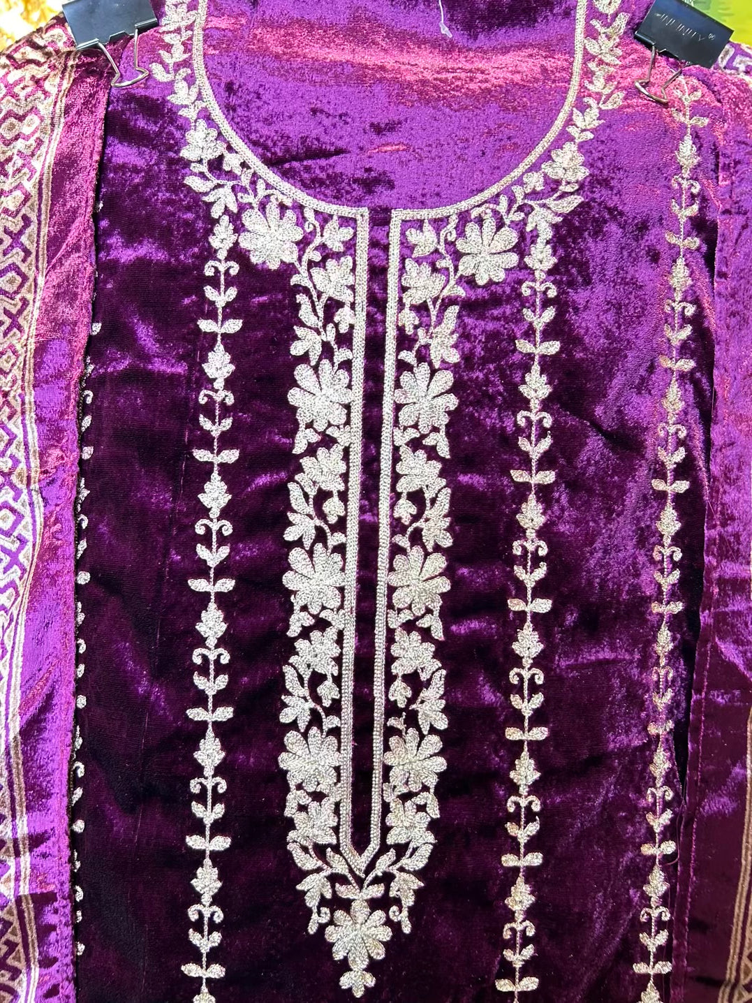 Zarfeen Velvet Suit (Wine)