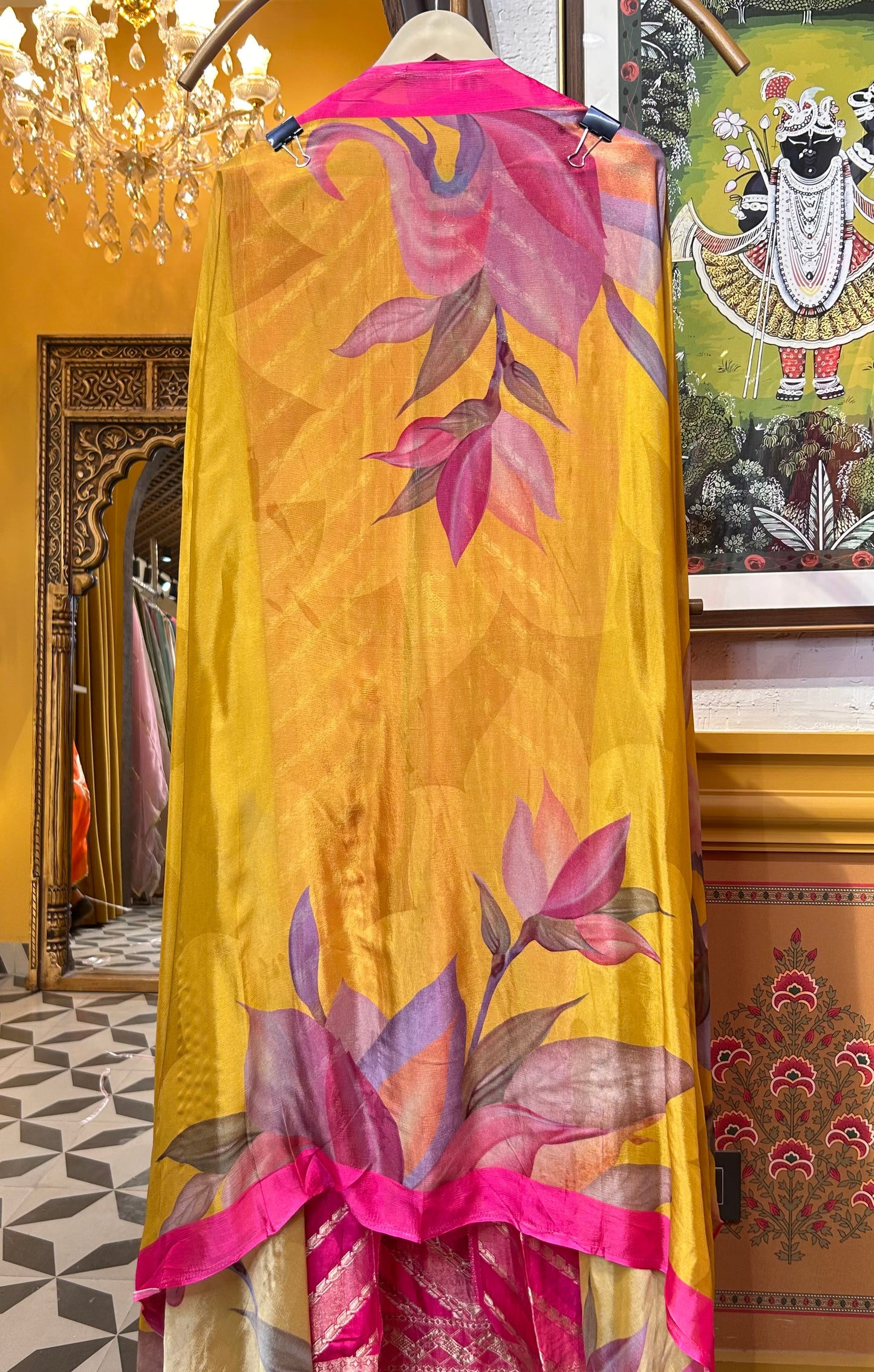 Zaheen Silk Suit (Magenta)