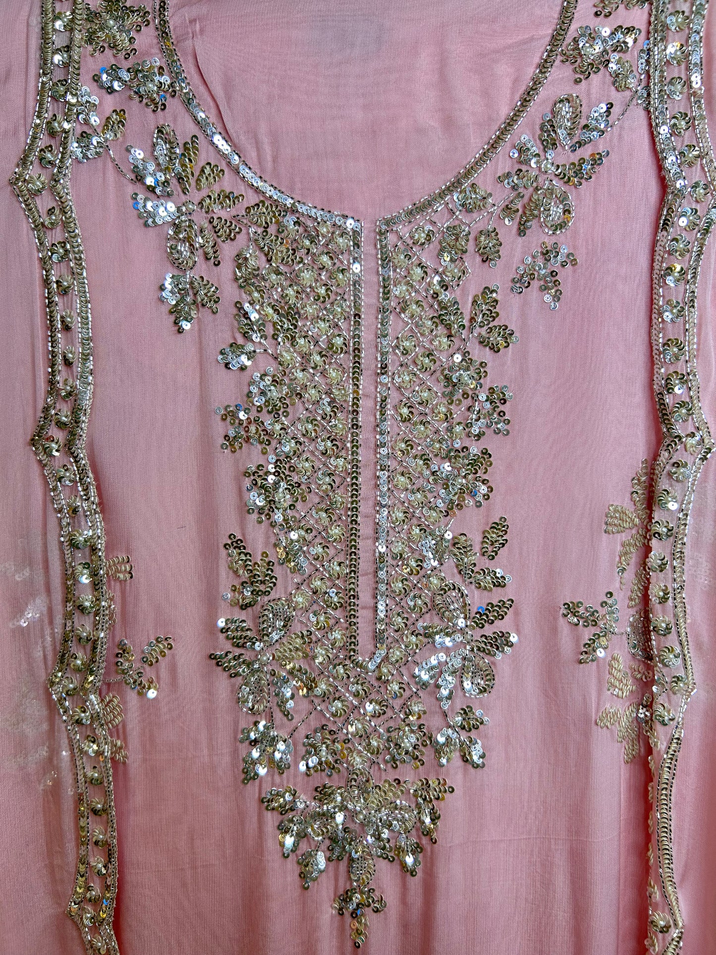 Zeba Organza Suit (Pink)
