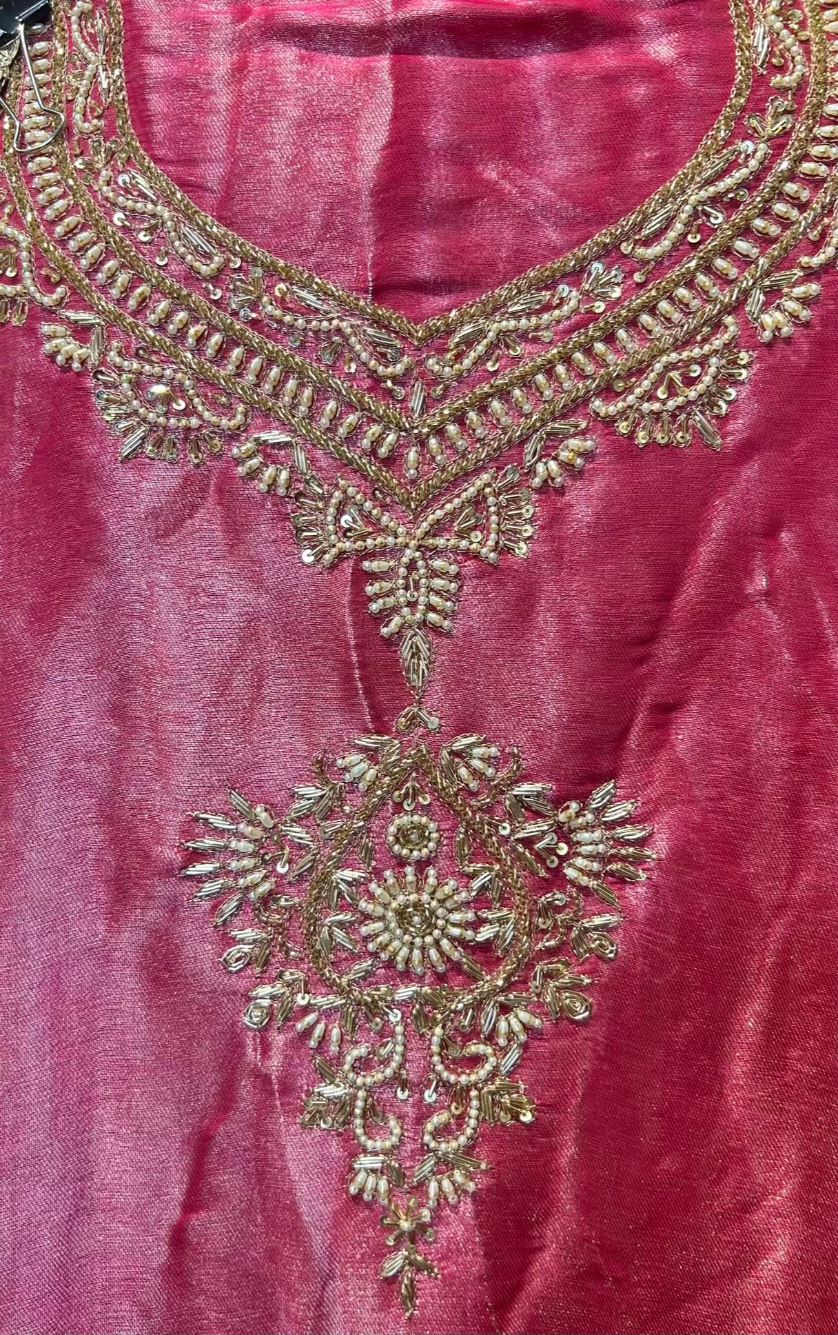Zarqah Organza Suit (Pink)