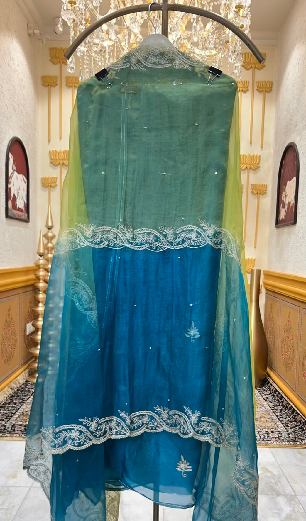Ruhmira Haathkaar Suit (Blue)