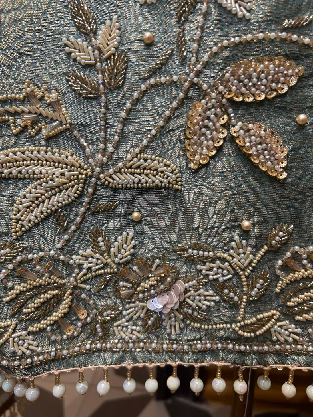 Zarehni Brocade Suit (Green)