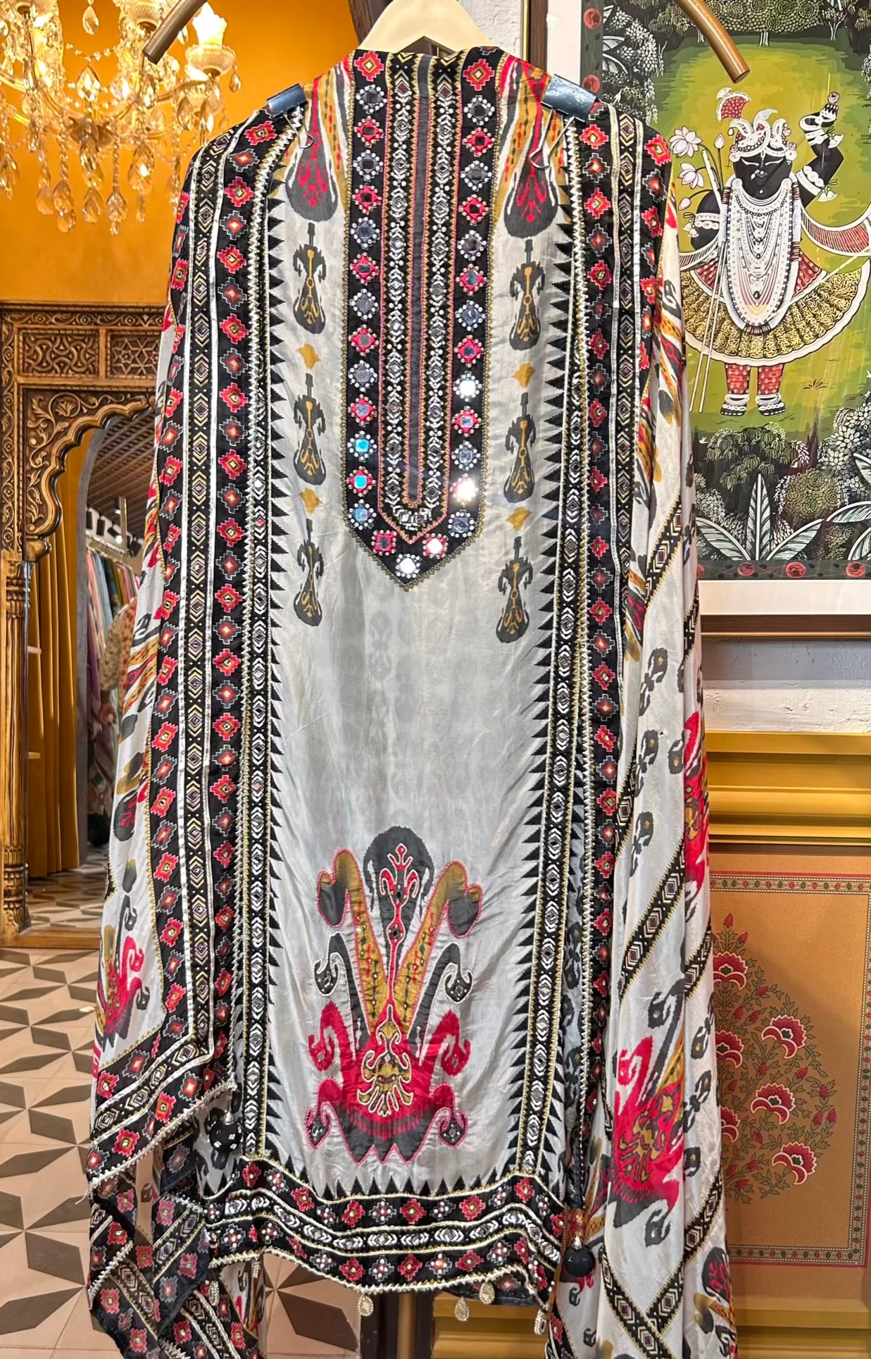 Elvira Organza Suit (Ivory Blue)