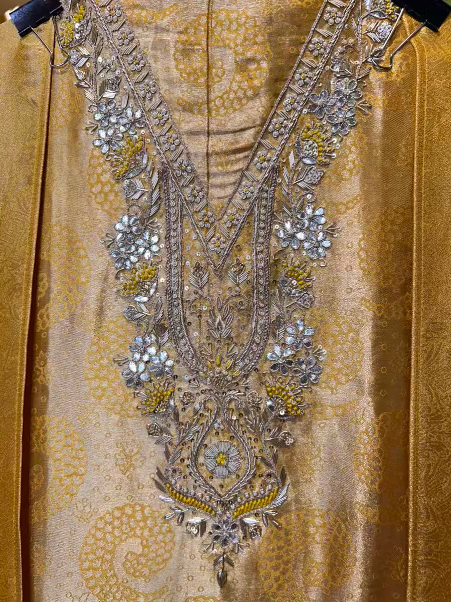 Ibtidaa Banarasi Suit (Yellow)