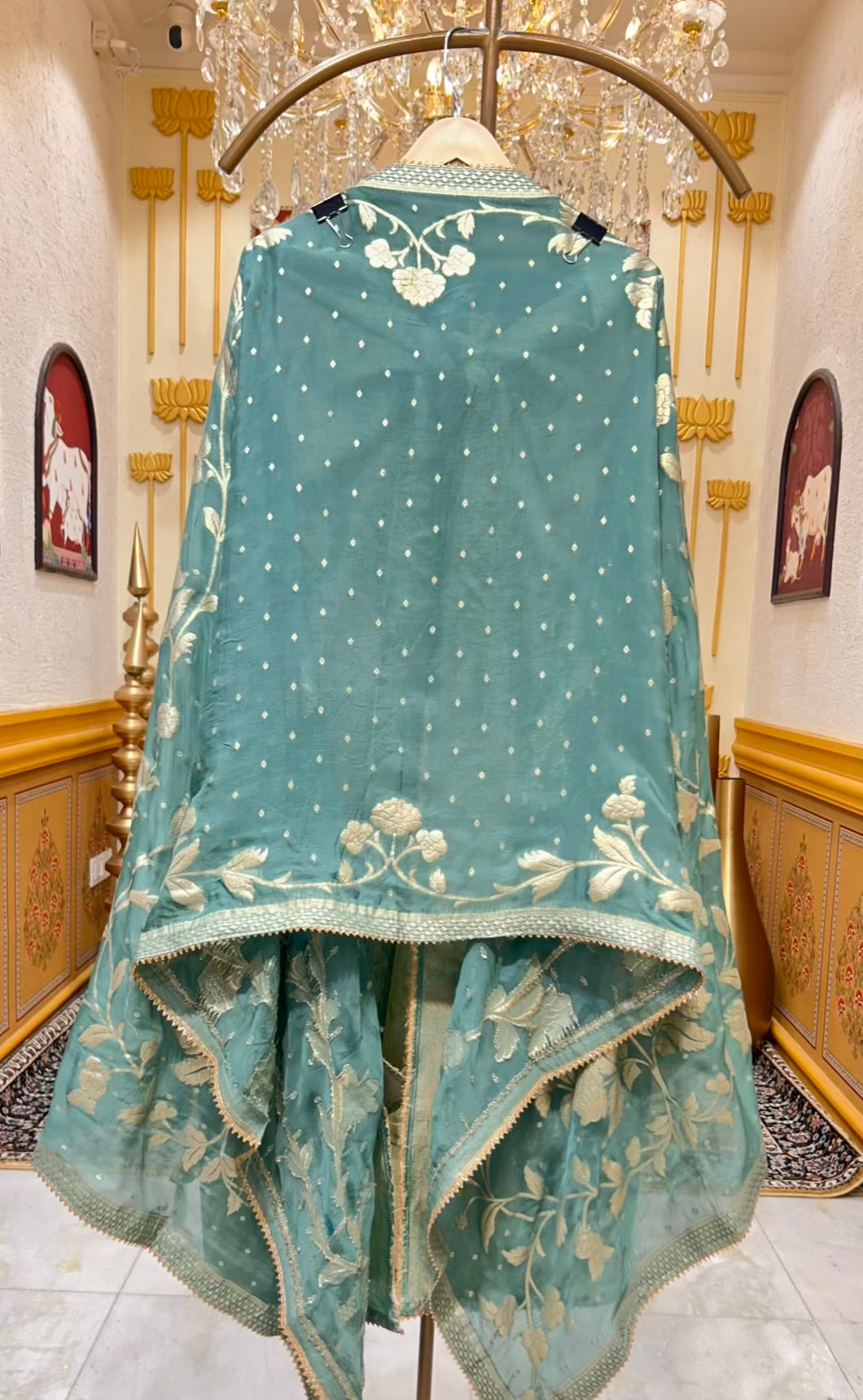 Zareesha Brocade Noor Suit (Green)