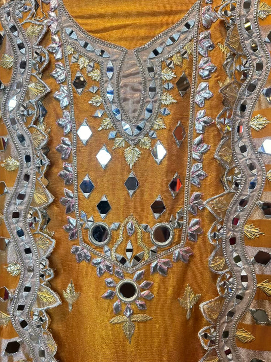 Roshanaé-Noor Organza Suit (Orange)