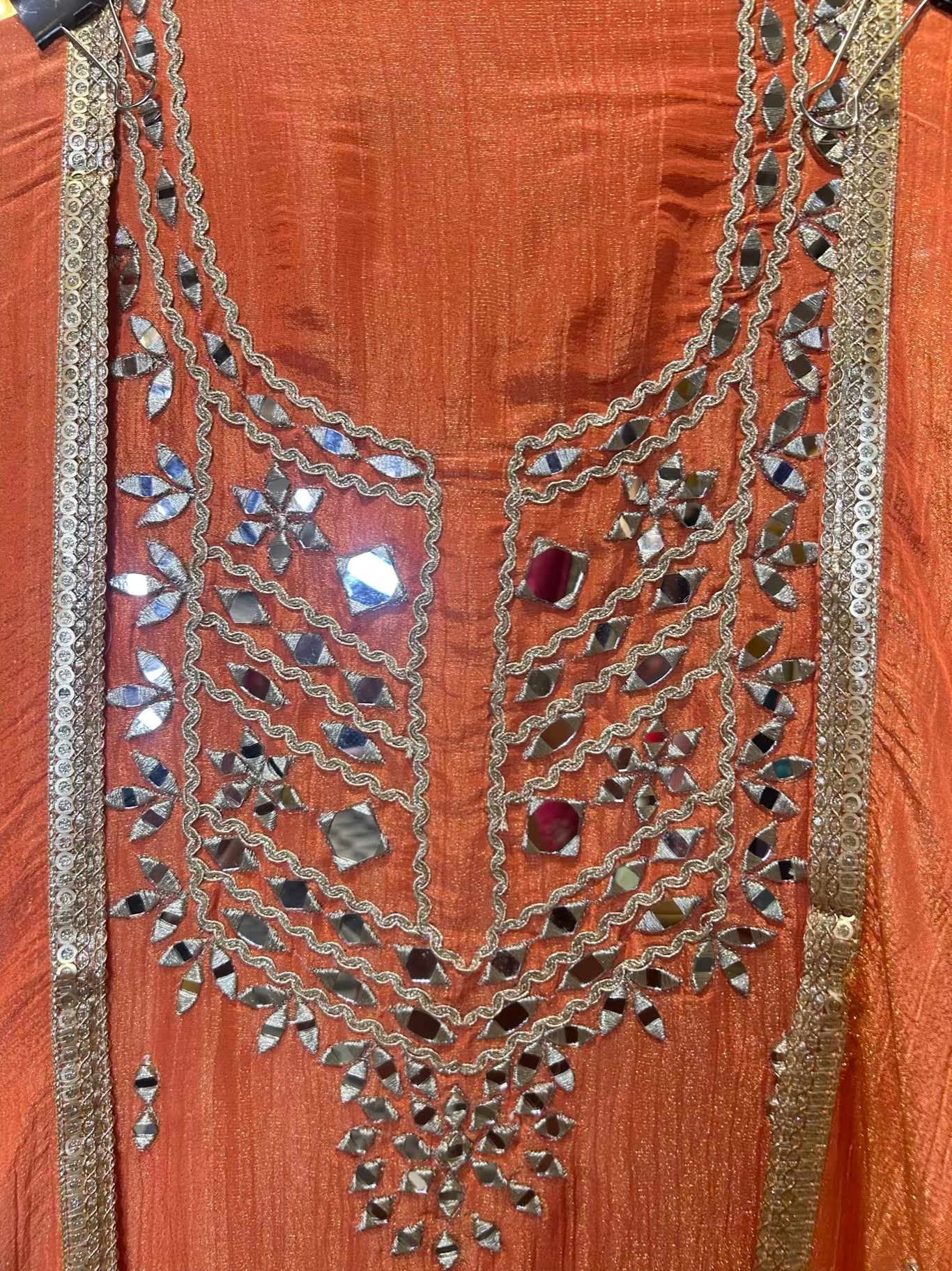 Chandrika Mirror Suit (Orange)