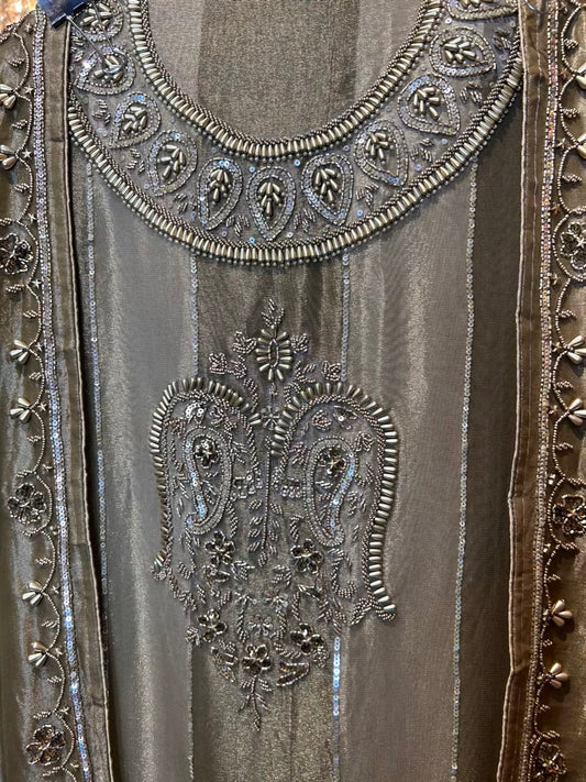 Serazia Organza Suit (Green)