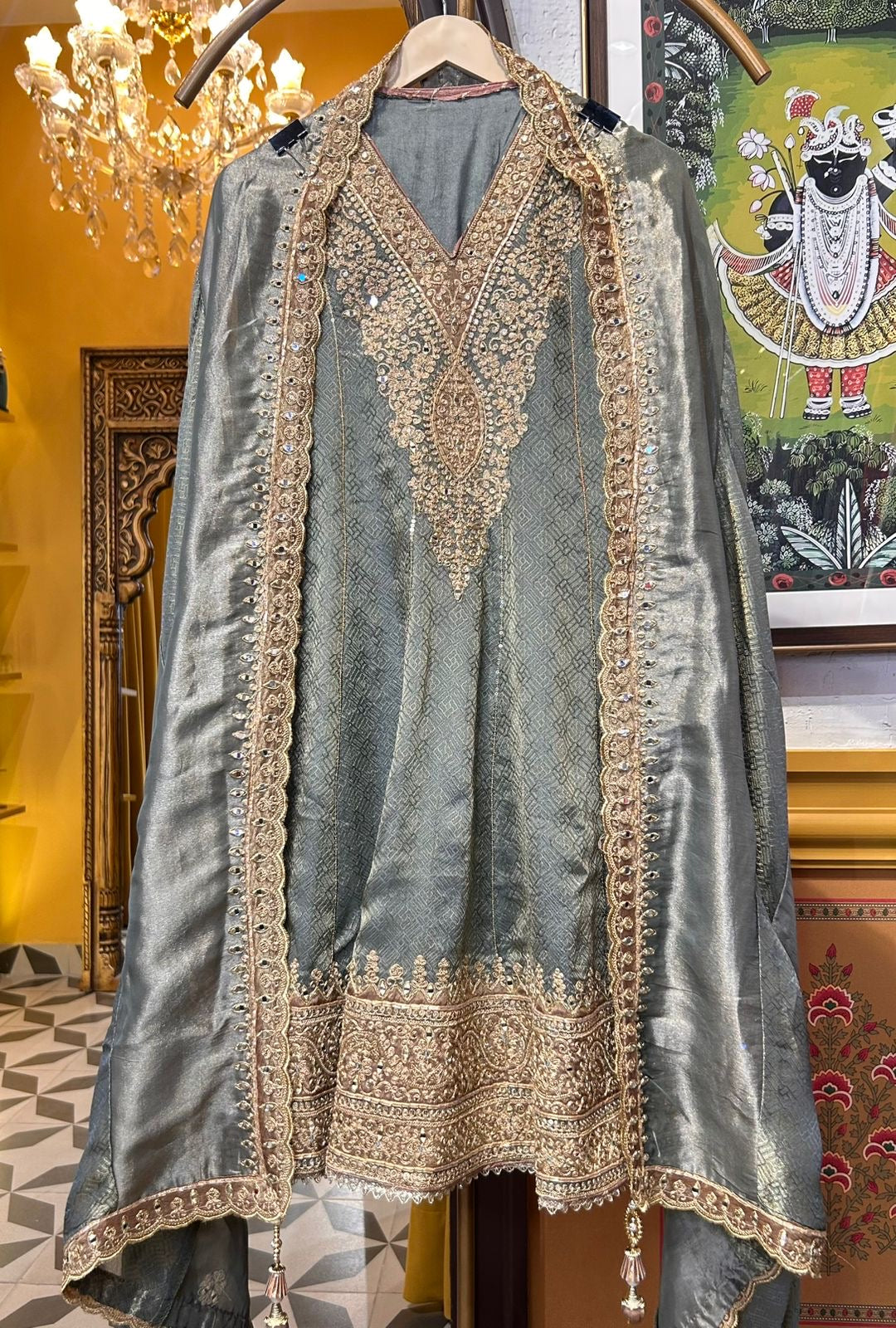 Ruh-e-Zar Anarkali Suit (Powder Blue)