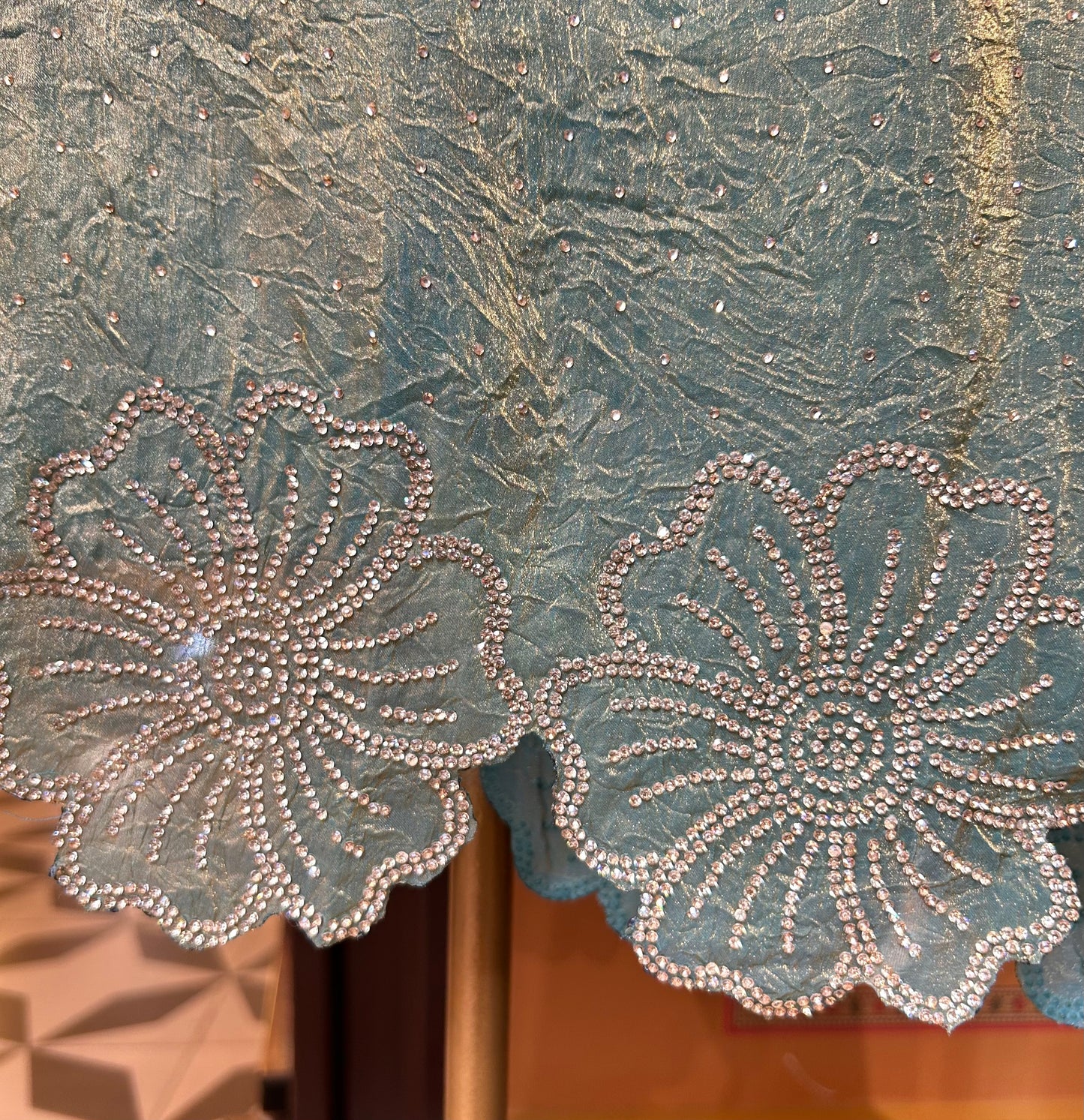 Roshna Shimmer Organza Suit (Blue)