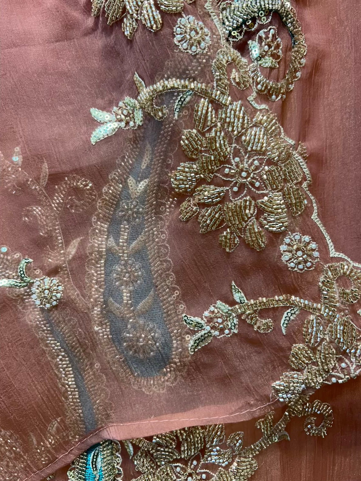 Eliya Handloom Veil Suit (Peach)