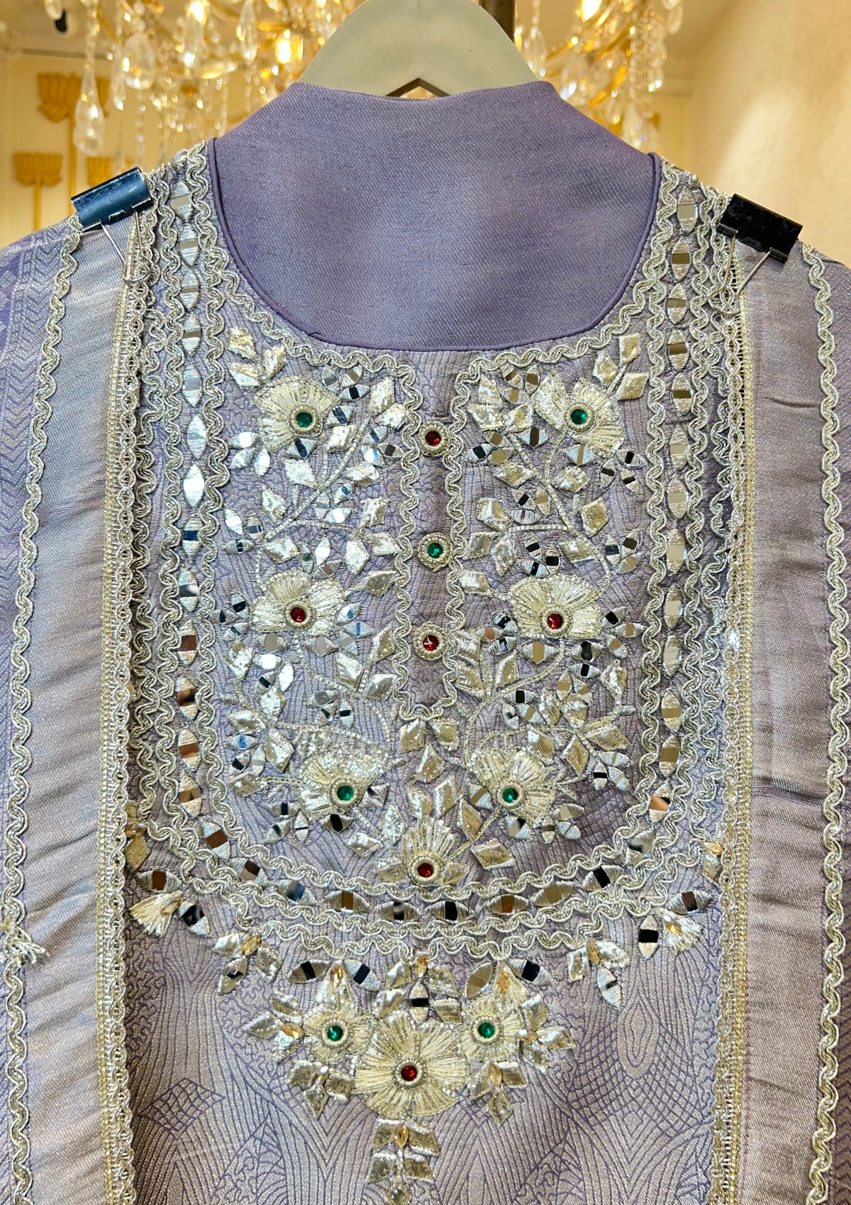 Rangbaari Brocade Shimmer Suit