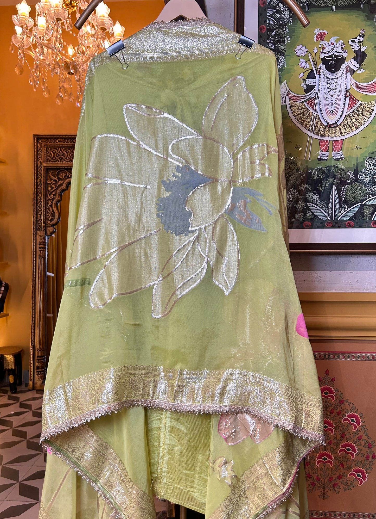 Aviraah Organza Suit (Green)
