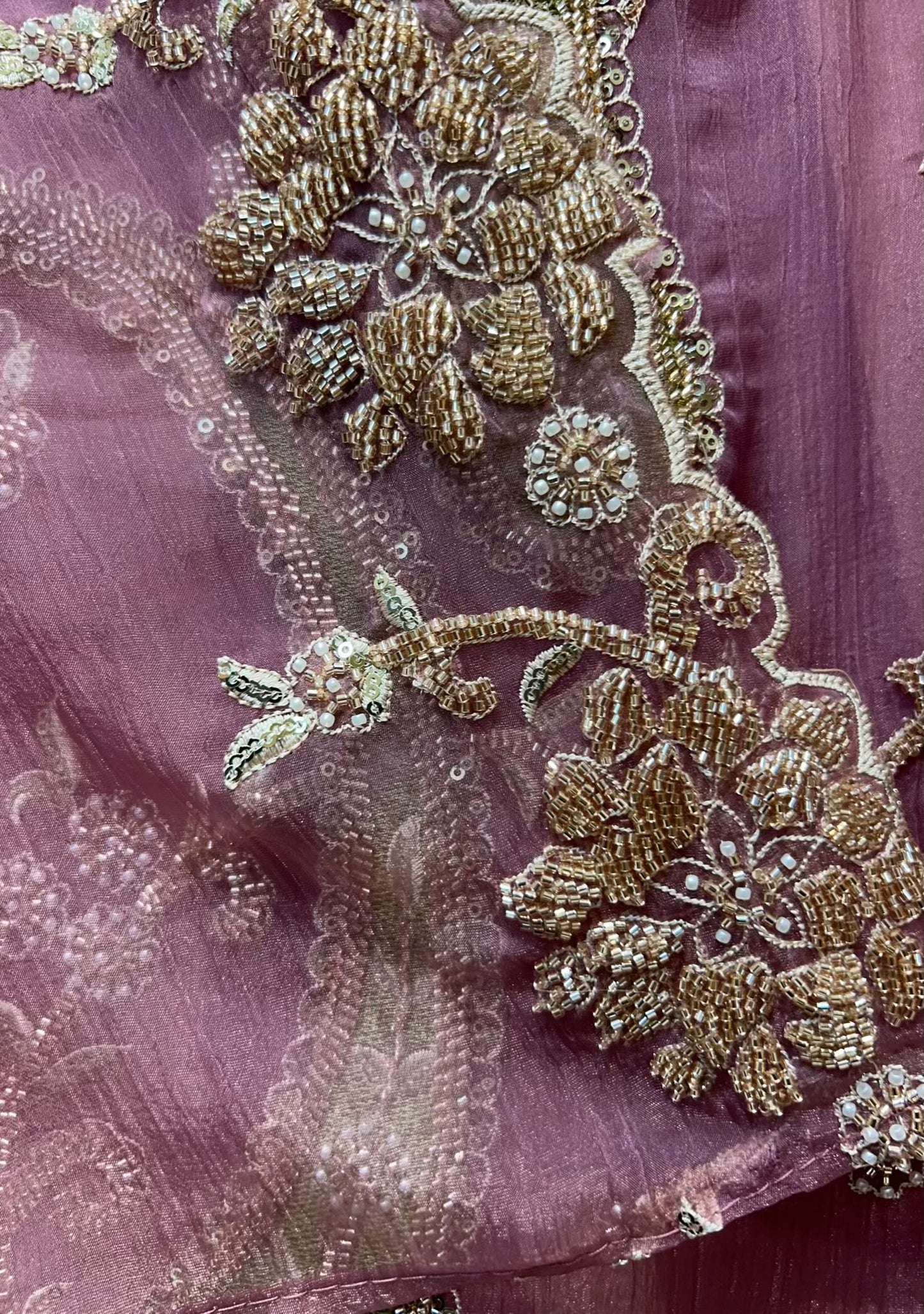 Eliya Handloom Veil Suit (Purple)