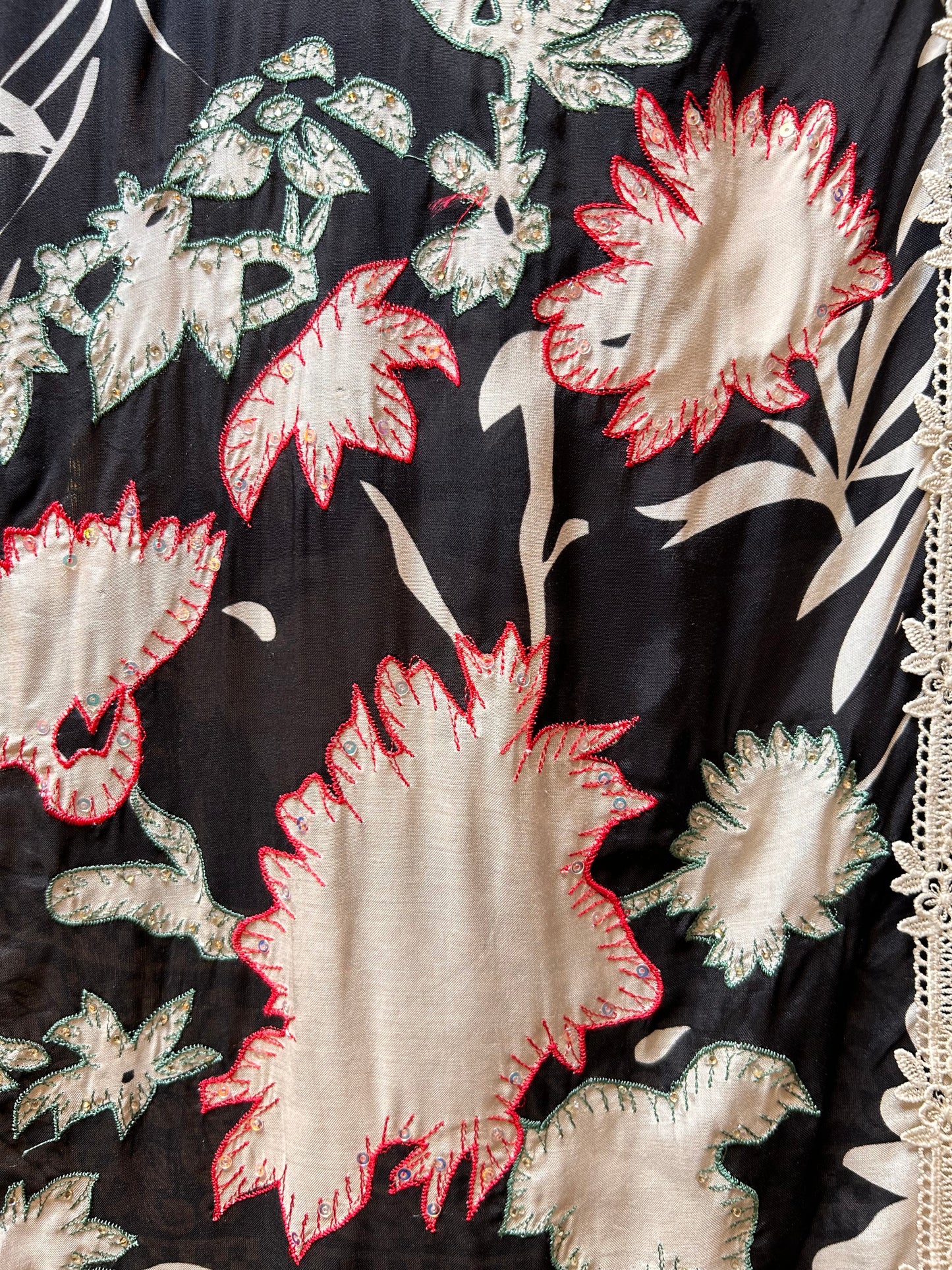 Sufiya Muslin Printed Suit (Black)