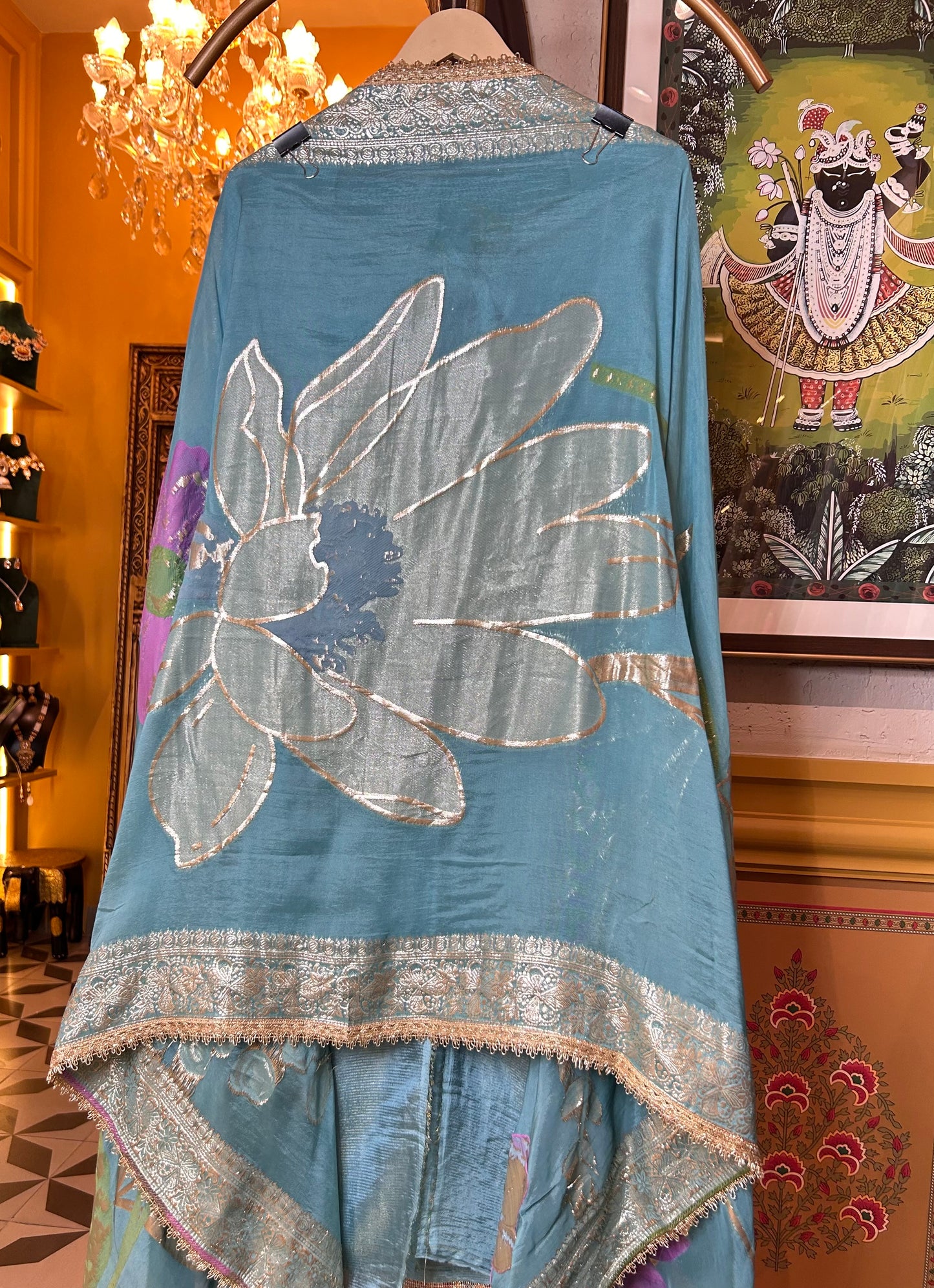 Aviraah Organza Suit (Blue)