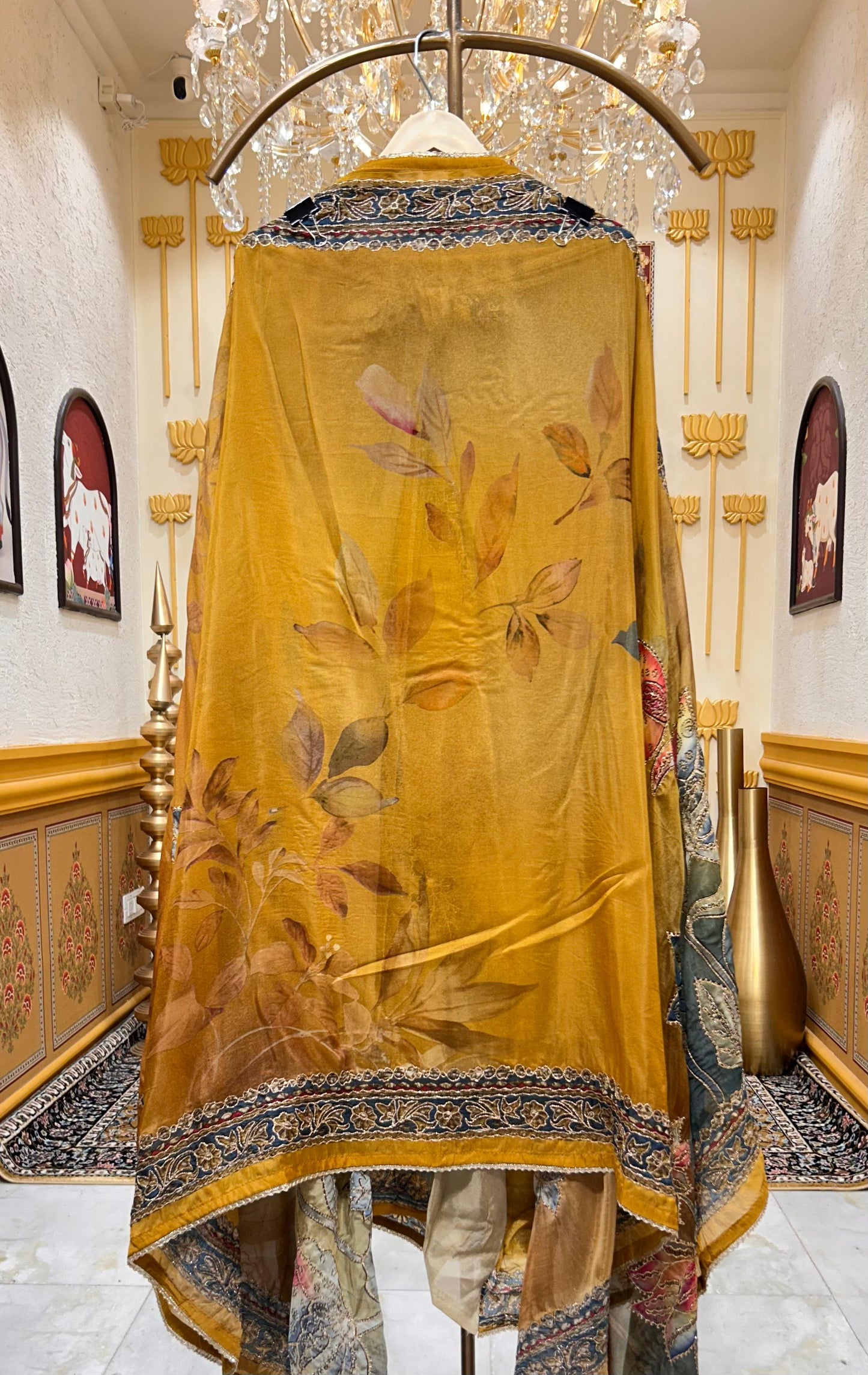 Zarisha Zari Crest Suit (Mustard)