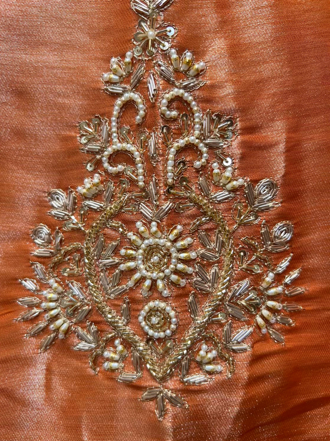 Zarqah Organza Suit (Rust)