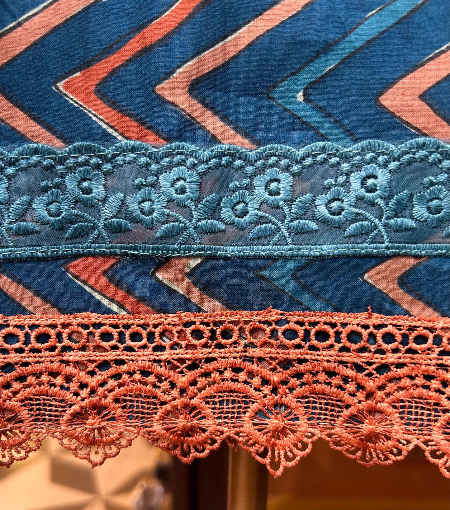 Pehra Cotton Suit (Peacock Blue)
