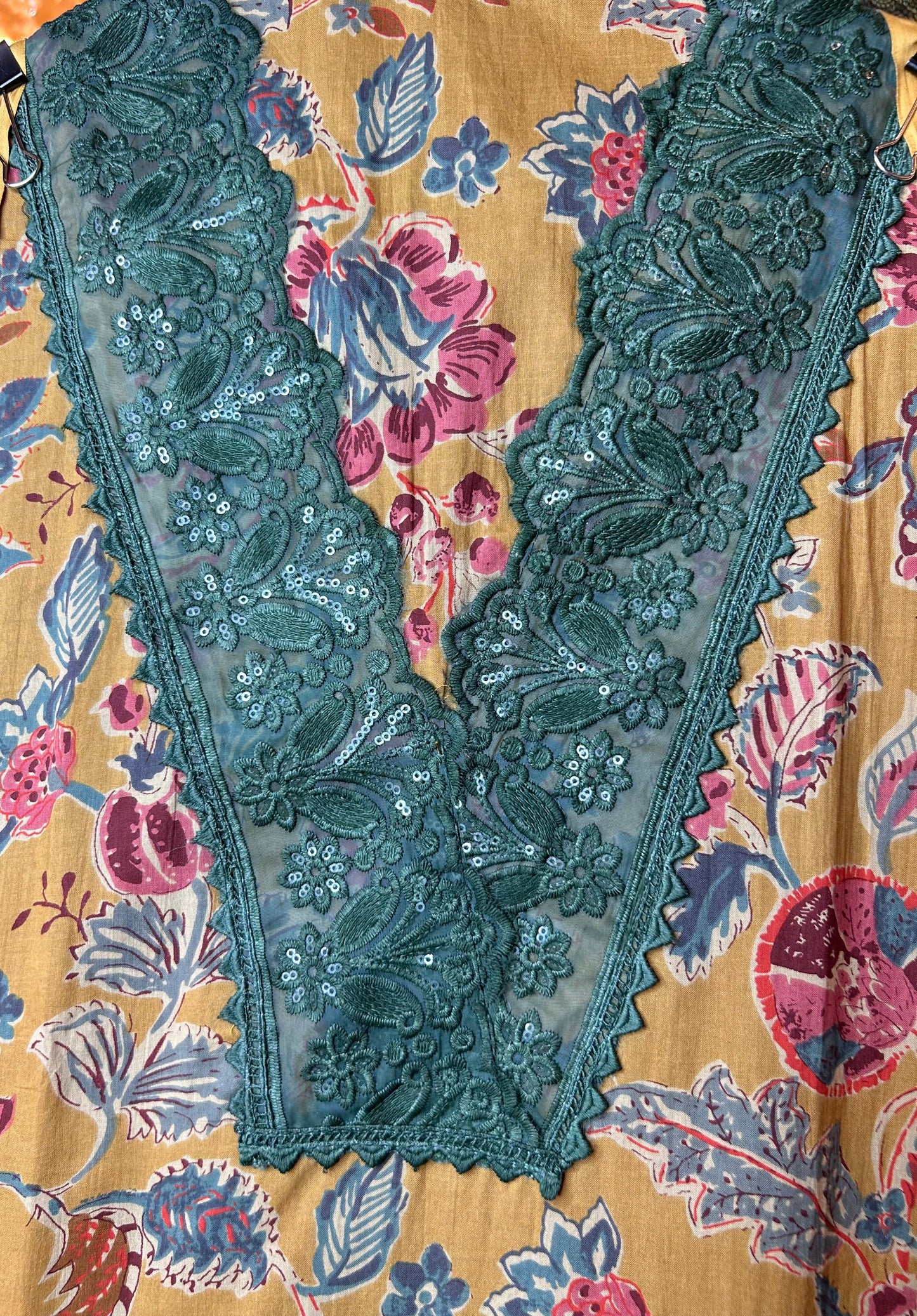 Rimjhim Cotton Suit (Mustard)