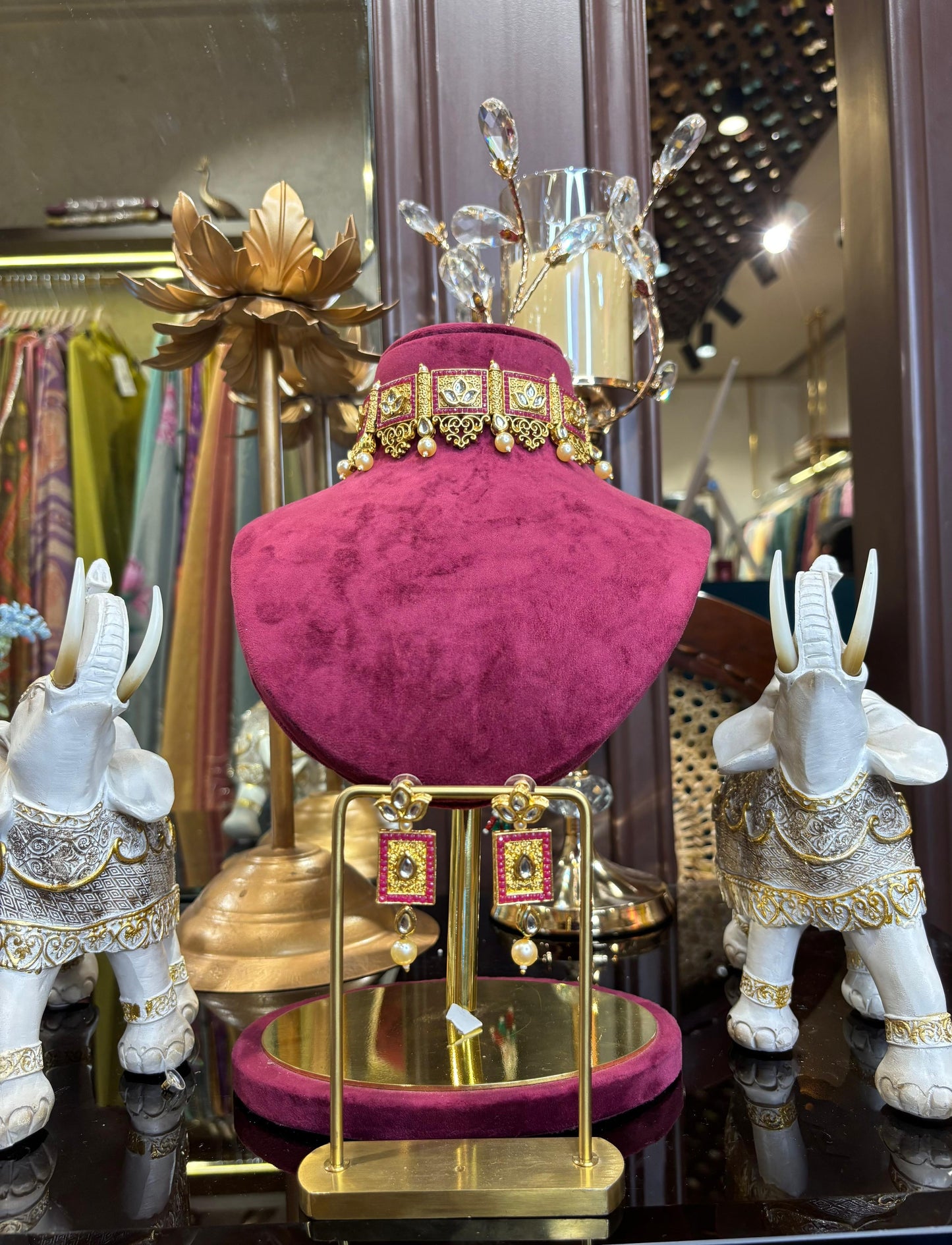 Gulraiz Meenakari Choker Set