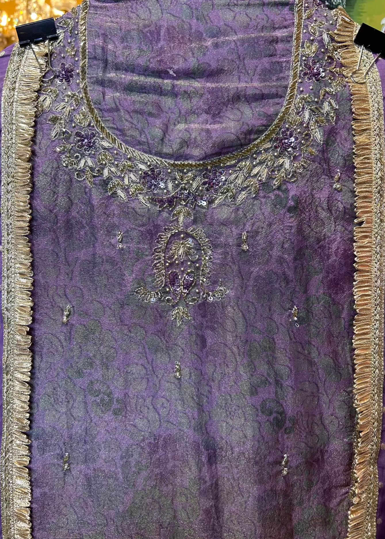 Falisha Organza Suit (Lavender)