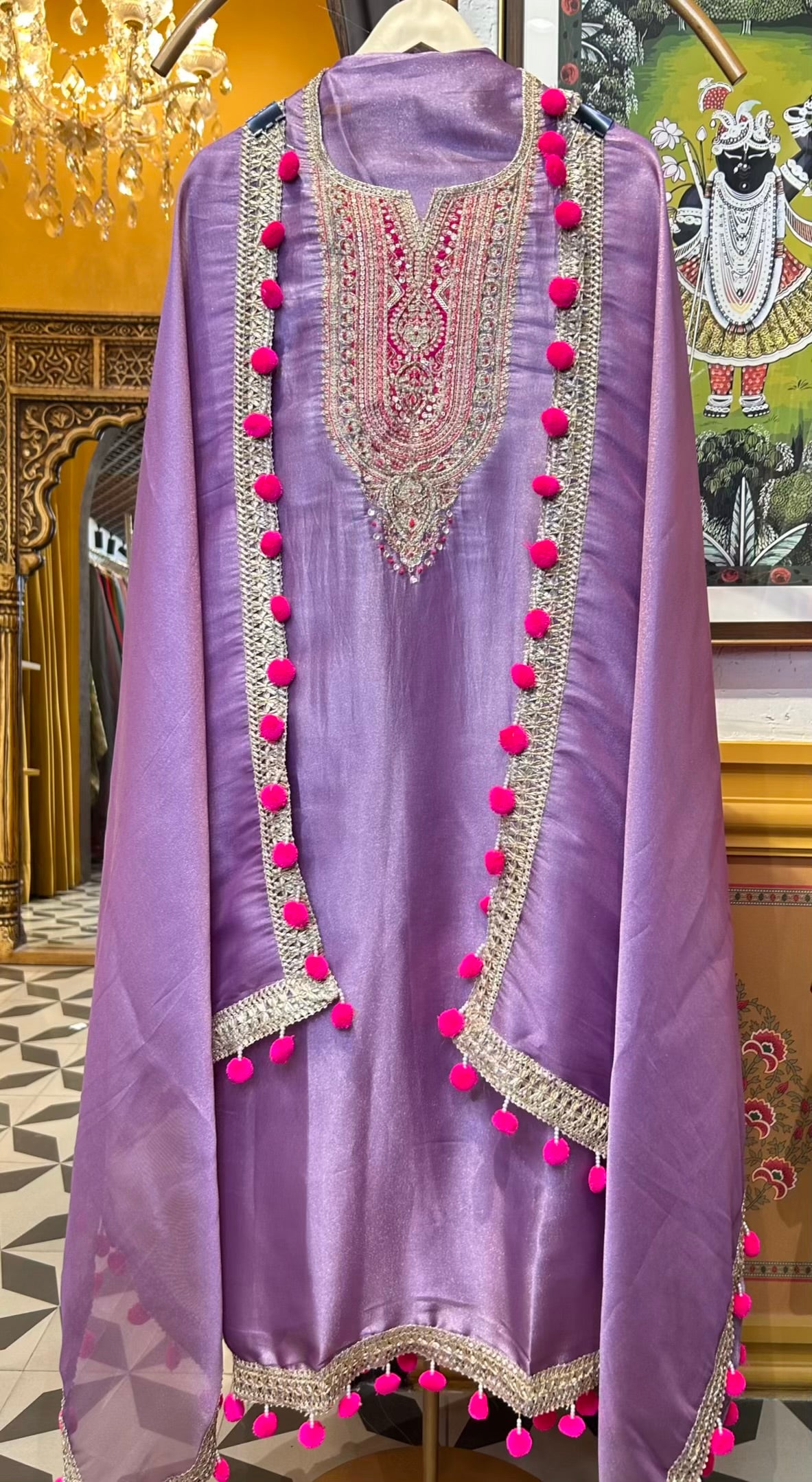 Sahira Organza Suit (Lavender)