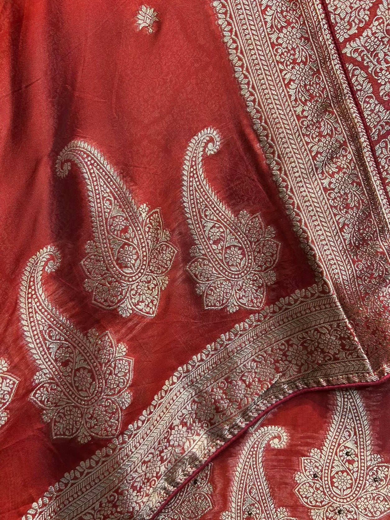 Roopkaar Banarasi Suit (Rust)