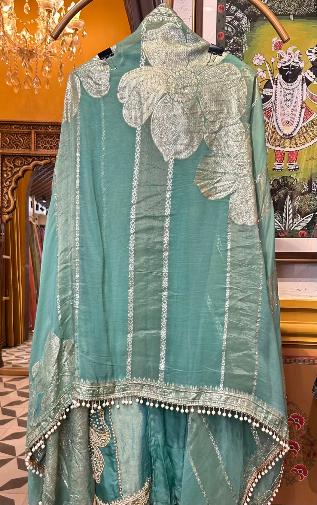 Eshara Organza Suit (Turquoise)