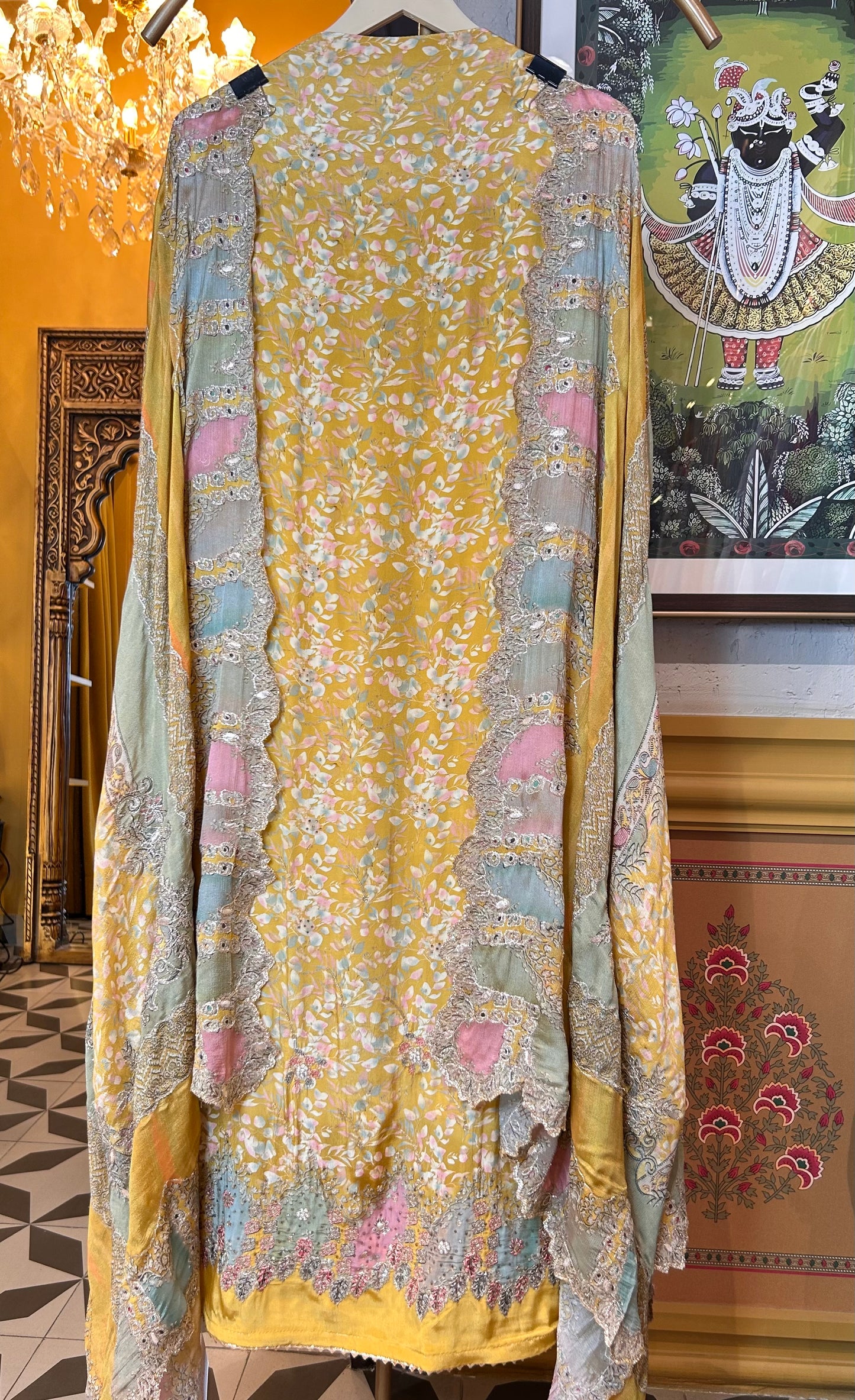 Ruqayya Crepe Suit (Yellow)