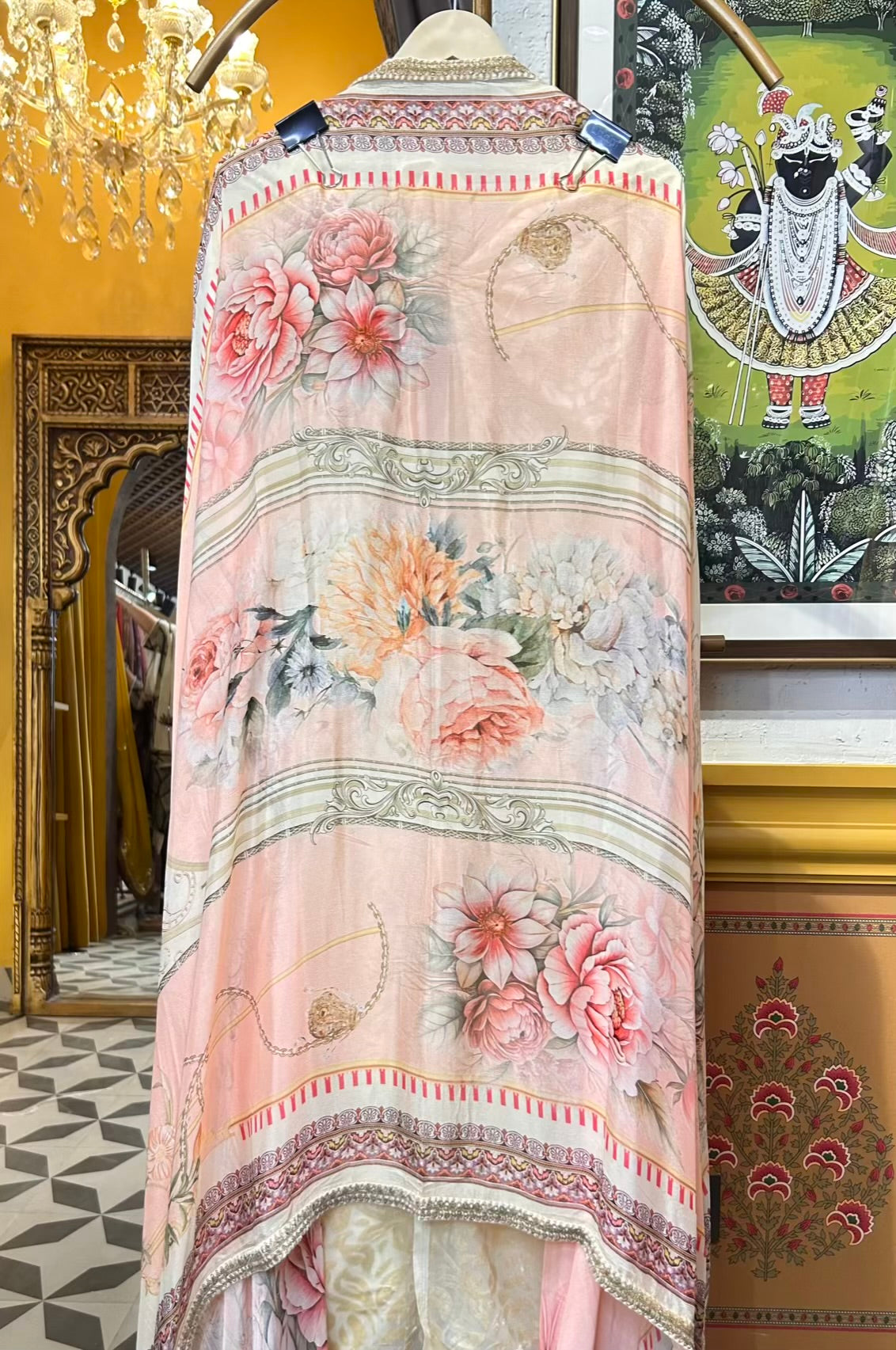 Zaroon Velvet Suit (Peach)
