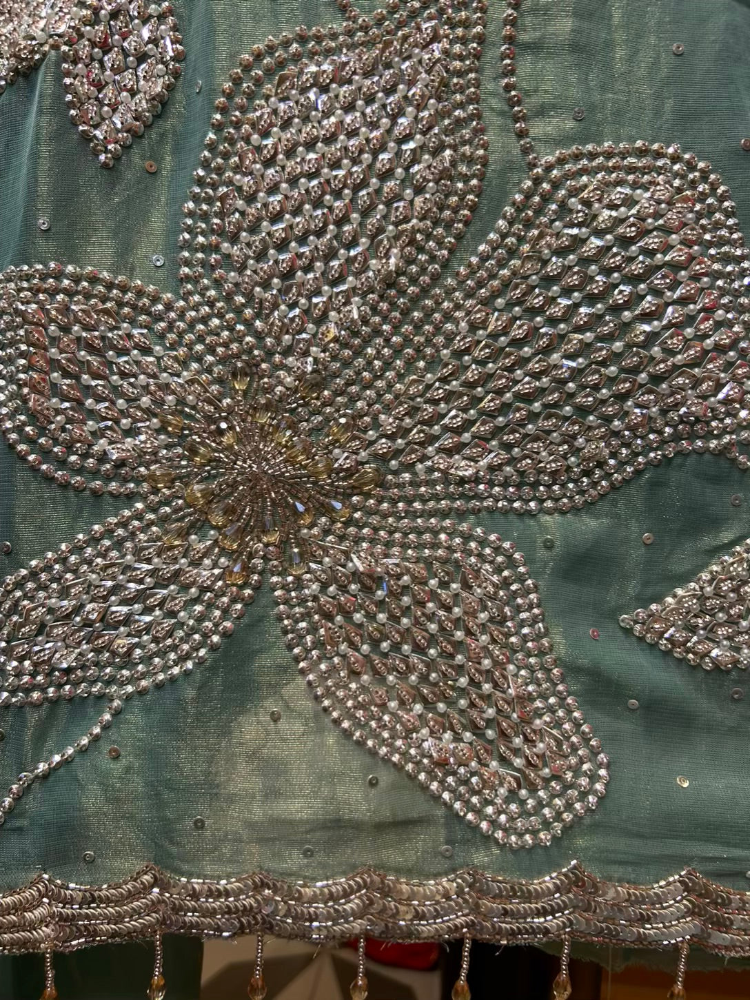 Layaan Organza Suit (Green)