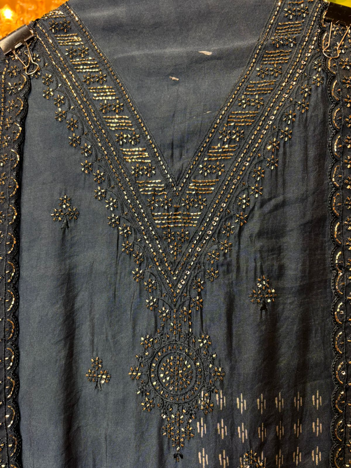 Mehrunisa Silk Suit (Peacock Blue)