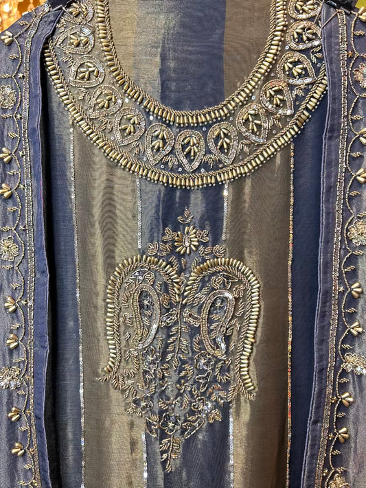 Serazia Organza Suit (Blue)