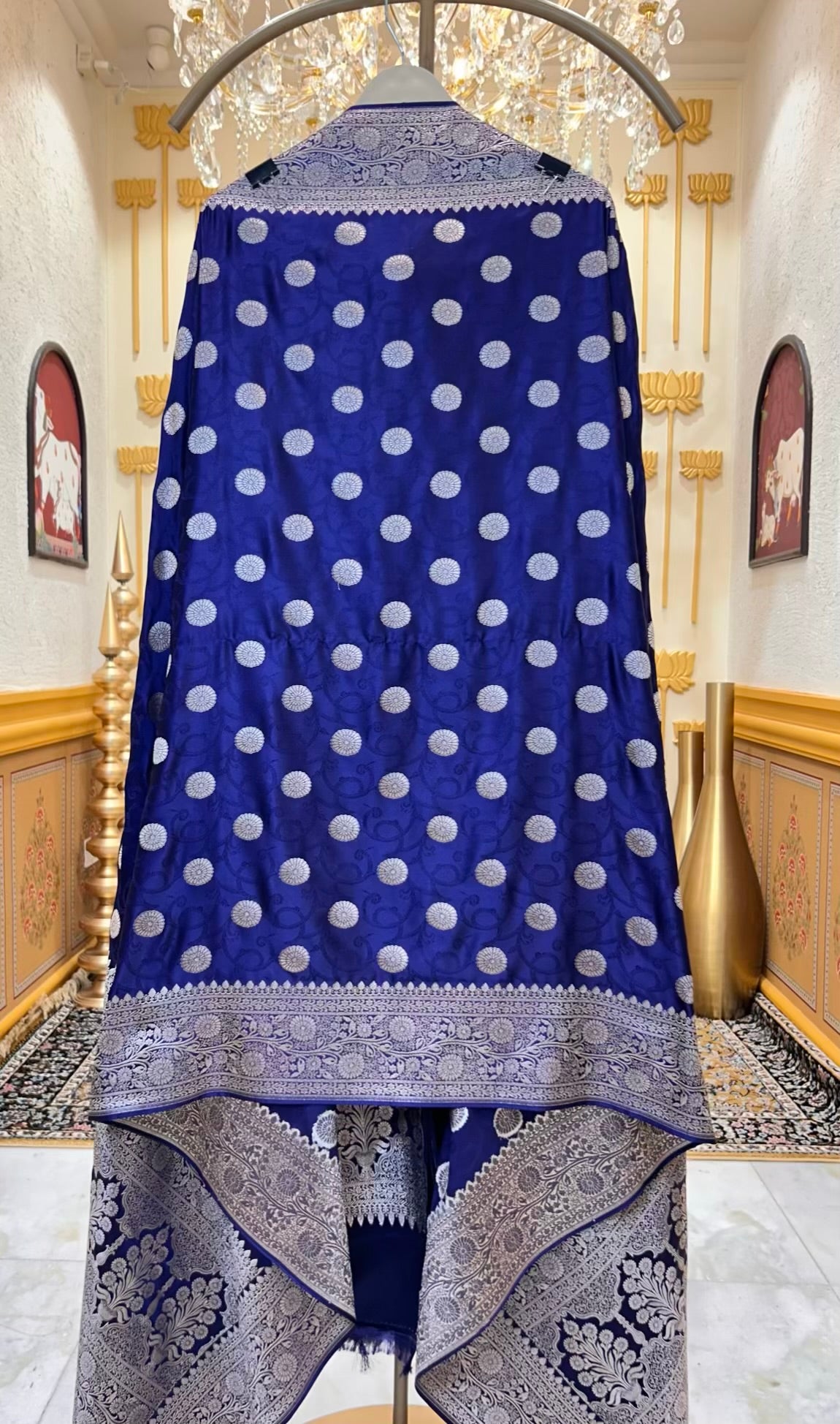 Ruhzini Silk Weave Suit (Navy Blue)