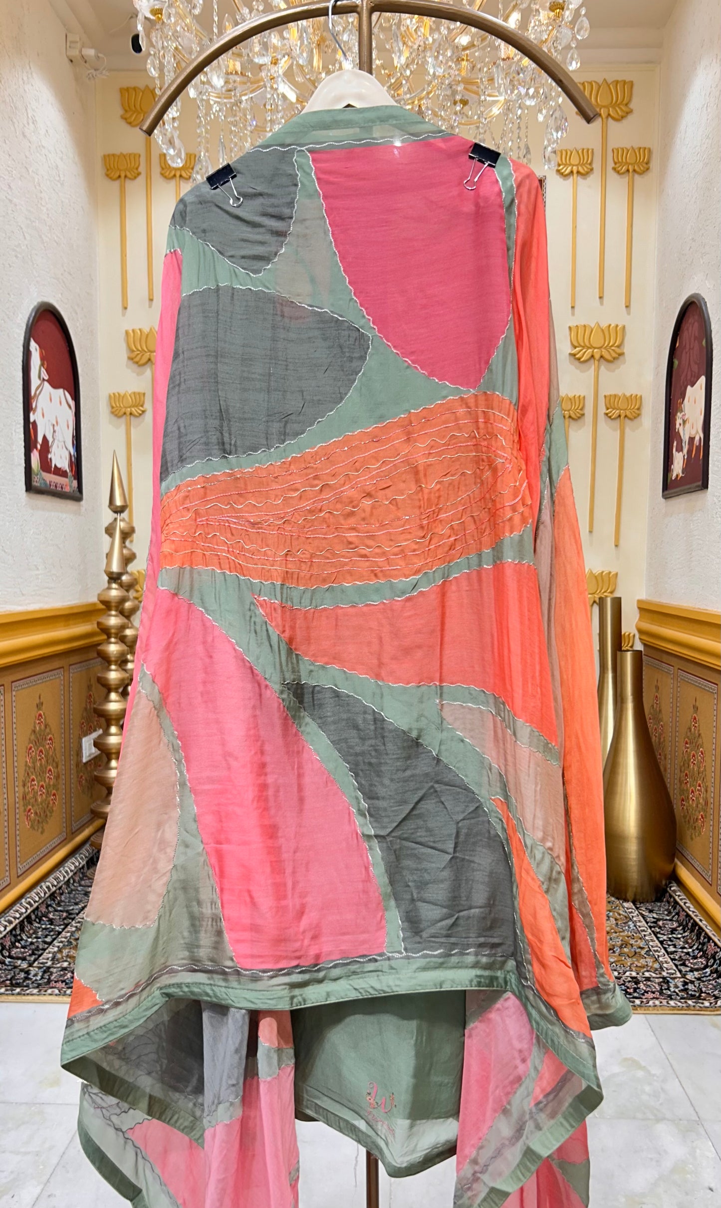 Sarvini Zari Mist Suit (Green)